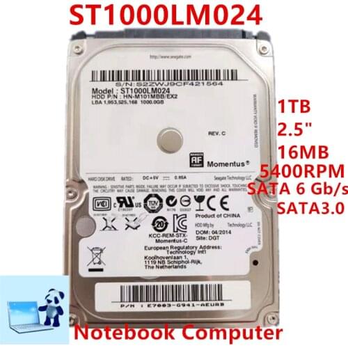 New HDD For Samsung Brand 1TB 2.5" SATA 6 Gb/s 16MB 5400RPM For Internal Hard Disk For Notebook Computer HDD For ST1000LM024