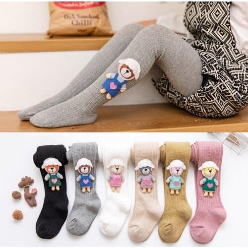 Autumn and Winter New Childrens Pantyhose Cute Cartoon Doll Girls Leggings Korean Version of Student Dance