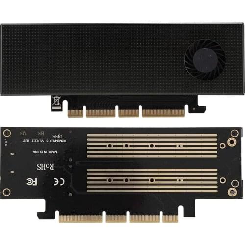 PCIE to NVME Expansion Card, M.2 PCIe Adapter, Dual Interface NVME+AHCI, Suitable for PCIE x 4 x 8 x 16 Host and Server