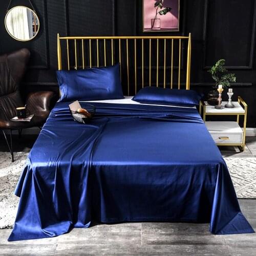 Egyptian Cotton Luxury 600TC Blue Color Bed Sheet Pillow Case Bedsheet Flat Sheet Pillowcase Bedding Sheets Home Textile #s