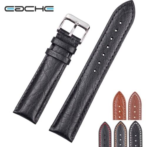 EACHE High Quality Tanned Leather Watchband 20/22mm Vintage Genuine Leather Watchband Cowhide Leather Straps With Pin Buckle