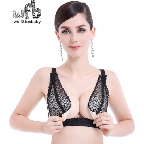 Retail cotton lace breastfeeding underwear without steel Maternity bra pregnant women clothing