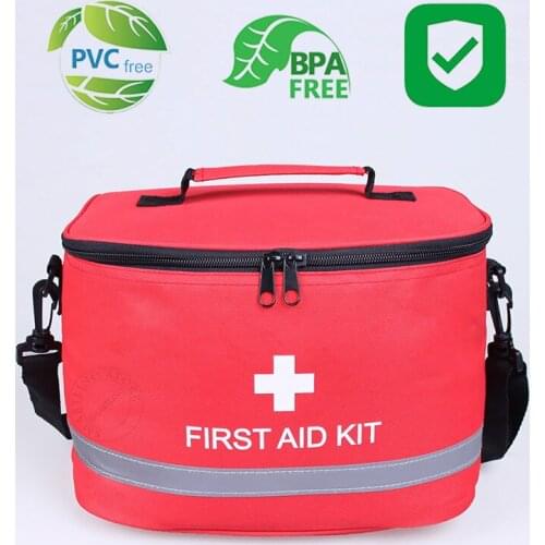 Portable Medical Storge Bag Home Camping Outdoor Emergency First Aid Medicine Box Container Organizer with Shoulder Strap