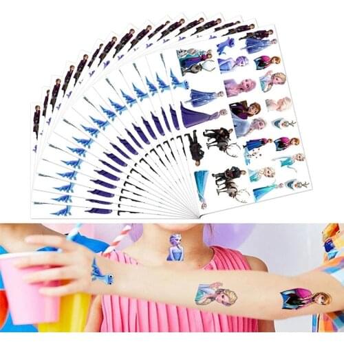 Disney Frozen Princess Anna Elsa Tattoo Sticker Anime Figures Cartoon Toys for Kids Girls Christmas Birthday Gifts