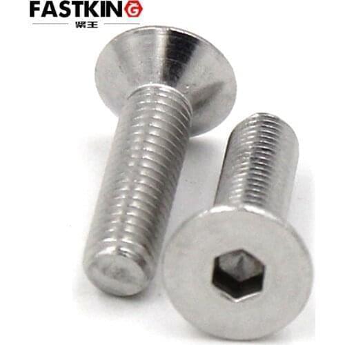 50pc/lot 8#-32 5/16-18 Americal ANSIB18.3F US 304 Stainless Steel Hexagon Countersunk Head Machine Screws