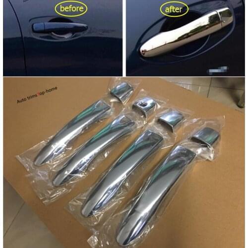 Yimaautotrims Exterior Refit Kit For Renault KADJAR 2016 - 2020 ABS Chrome Door Handle Catch Plate Cover Trim Accessories