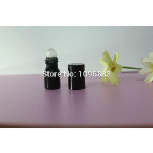 2ml Black Essence Oil roll on Bottle, Black Cap Glass roller Bottle, Black Roll on Bottle, 2CC Perfume Roller Bottle, 100pcs/Lot