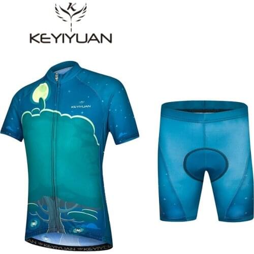 2018 KEYIYUAN Children Cycling Jersey Bike Cycling Clothing Bicycle Short Sleeve Jersey For Kids