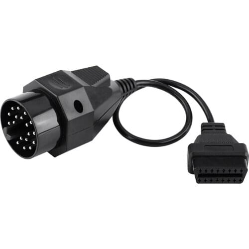 20 Pin to 16 Pin OBD2 Adapter Connector Scanner Cable for BMW E36 E38 E39 E46 E53 X5 Z3 Black stable characteristic