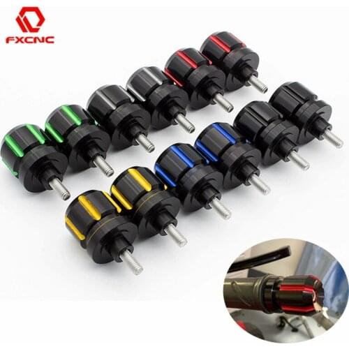 CNC Aluminum Motorcycle Fists Handlebar Steering Counter Weight Hand Grips 8mm Bar End For Kawasaki ZZR 600 1200 ZRX 1100 1200