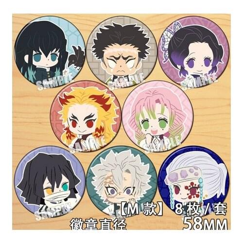 Anime Demon Slayer Kimetsu no Yaiba Kamado Tanjirou Cosplay badge Button Brooch Pins Collection Itabag Decor Birthday Gifts