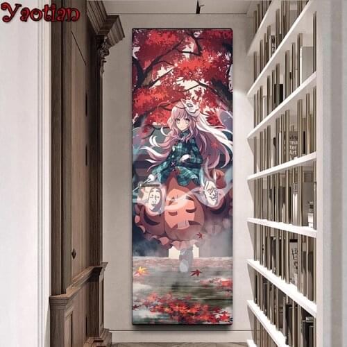 Large DIY 5D Diamond Painting Japanese anime girl Full Square/Round Diamond Embroidery Cross Stitch Kits Mosaic Home Decor