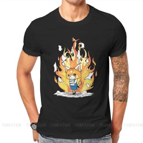 Fire Hip Hop TShirt Aggretsuko Aggressive Retsuko TV Leisure Plus Size T Shirt Newest Stuff For Men Women