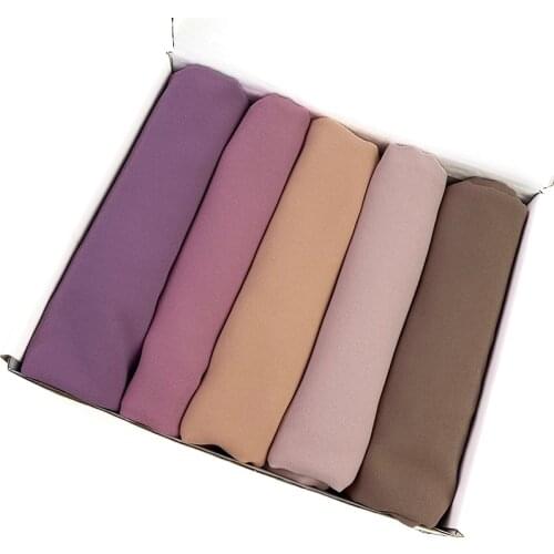 Good stitching stitch plain high quality premium heavy Chiffon hijab scarf Malaysian Womens scarves hijabs long shawl 180*70cm
