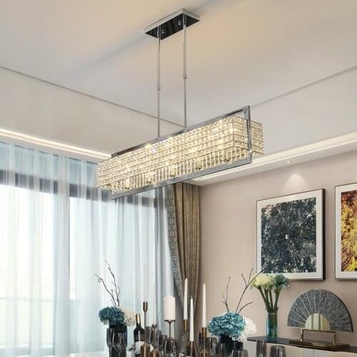 Crystal dining room chandelier post-modern simple atmospheric lamps light luxury dining room home dining table lighting