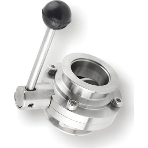 KF-25/40/50 Butterfly Flow Control Valve Vacuum KF Clamp End For Beer brewing Diary Product Homebrew