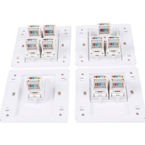 1pcs 86 Type Computer Socket Panel CAT5E Network Module RJ45 Cable Interface Outlet Wall (without retail package)