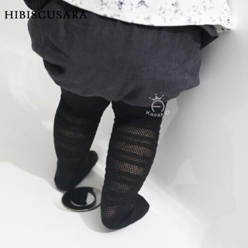 1-5 Yrs Summer Spring Baby Girls Tights Soft Breathable Kids Cotton Pantyhose Netting Children Stockings Solid Color Elastic