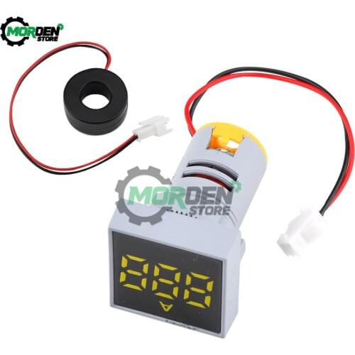 Mini 22mm LED Digital Display Ammeter Meter Current Tester AC 24-500V 0-100A Display Gauge Dropship