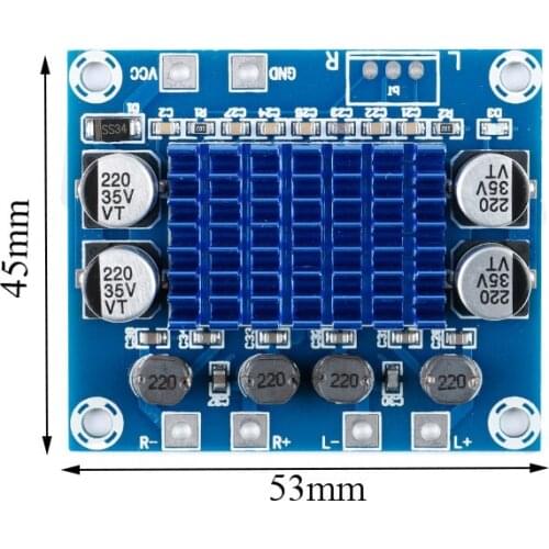 XH-A232 Amplifier Module 30W+30W 2.0 Channel DC8-26V 3A Digital Stereo Audio D Type Power Amplifier Board Module