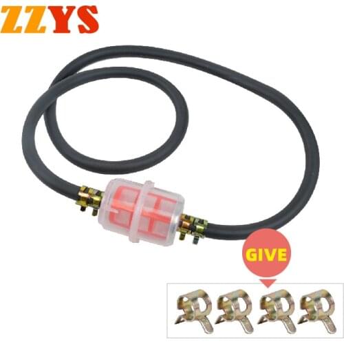 Motorcycle Moped Scooter Dirt Bike ATV Go Kart Petrol Gas Gasoline Liquid Oil Fuel Filter Oil cup & Hose & Clip Oil Tube