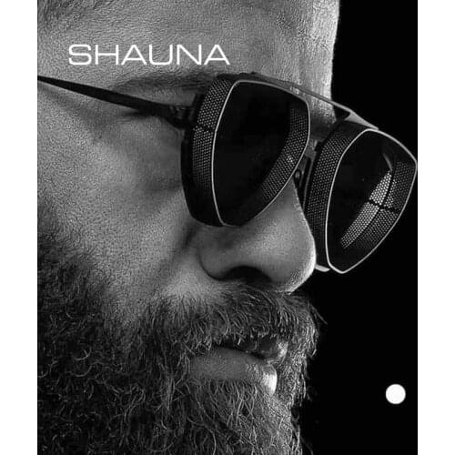 SHAUNA Personality Hollow Punk Sunglasses Men Retro Steampunk Sun Glasses Women UV400