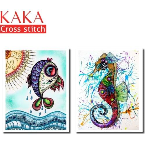 Cross stitch kits,Embroidery needlework sets with printed pattern,11CT canvas for Home Decor Painting,Animals Full NCKA026