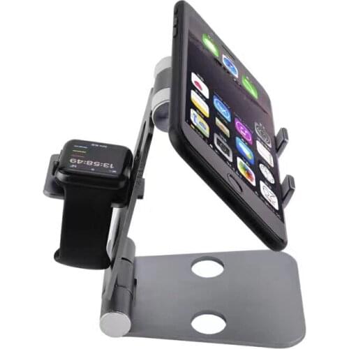 Newest Multifunction Aluminum alloy Bracket Dock Charging Stand With Watch Holder For iPhone iPad samsung free shipping