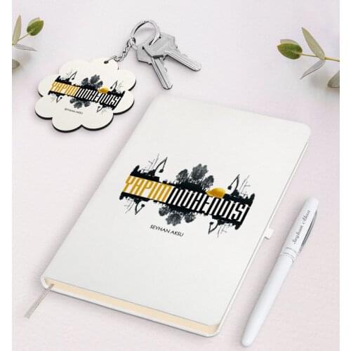 Personalized Making Engineer White Notebook Pen and Keychain Gift Seti-2 Reliable Quality Gift Casual Design Moment