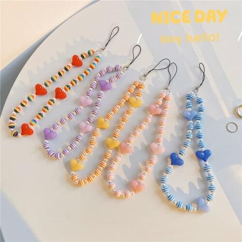 Cute Colorful Phone Lanyard For iPhone Xiaomi Samsung Wrist Straps Keychain Camera Strap ID Card Gym USB Hanging Rope Red Blue