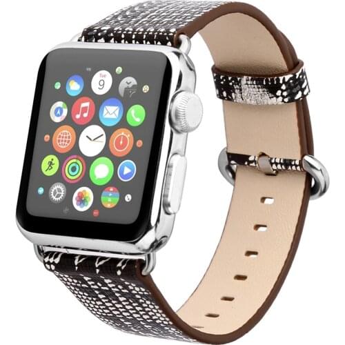 NEW Genuine Leather Loop For Apple Watch Band 42mm 44mm 40mm iwatch series 5 4 3 2 1 Bird pattern strap 38mm women bracelet