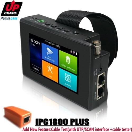 Upgrade IPC-1800 PLUS CCTV IP Camera Tester 5-in-1 H.265 4K IP 8MP TVI 8MP CVI 8MP AHD Analog Wrist CCTV Tester Monitor with WIF