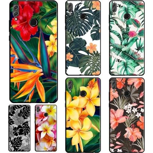 Tropical Paradise Hawaiian Flower For Huawei Honor 8X 9X 7X 7C 9A 8A 9S 8S 8 9 10 Lite 10X 10i 7A 6C 4C 20 Pro Case Cover