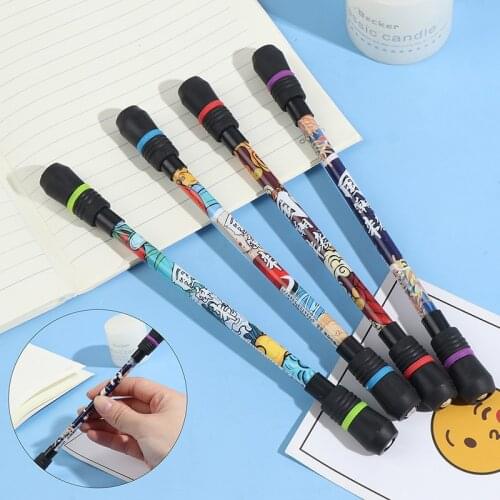 Twirling Spinning Pen Spin Trick Rolling Ballpoint Gel Pen Refill Finger Playing Matting Pen School Office