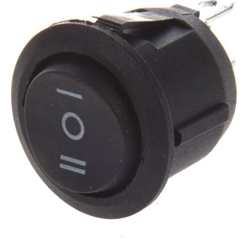 10 Pcs x ON/OFF/ON 3 Position SPDT Round Boat Rocker Switch 6A/250V 10A/125V AC
