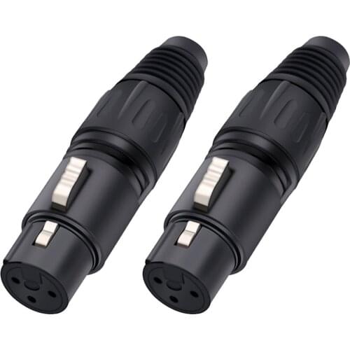 10pcs XLR Male&Female 3 Pin Audio Microphone Cable Connector DIY Solder Type Metal Material Audio Signal Plug