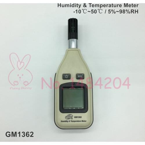 1X Temperature and Humidity Meter GM1362 Mini Handheld -10~50 Degree 5~98% RH