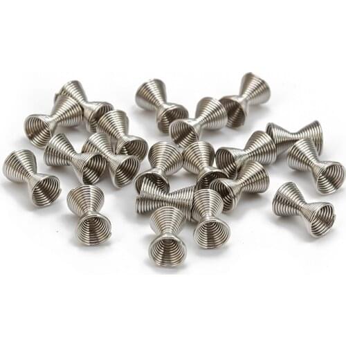 20pcs/lot 8*11mm gold/silver color Metal Iron Wire Spring Beads Spacer Beading DIY Fittings Accessories