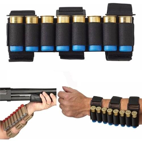 21x5 cm hunting Shotgun Shell Tactical Conveyor 8 rounds Shooters Sleeve Forearm Mag Bag Pro Shooters Airsoft gun accessories