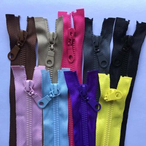 3 pieces 5# 70cm Length High Quality Resin Zippers Color Green Black Blue Open-End Sportwear Zip Apparel Sewing Accessories