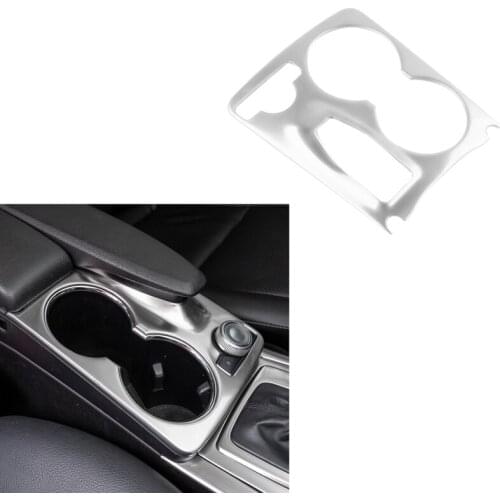 Car Silver Stainless Steel Console Water Cup Holder Frame Cover Trim for Mercedes Benz GLK X204 2008-2015