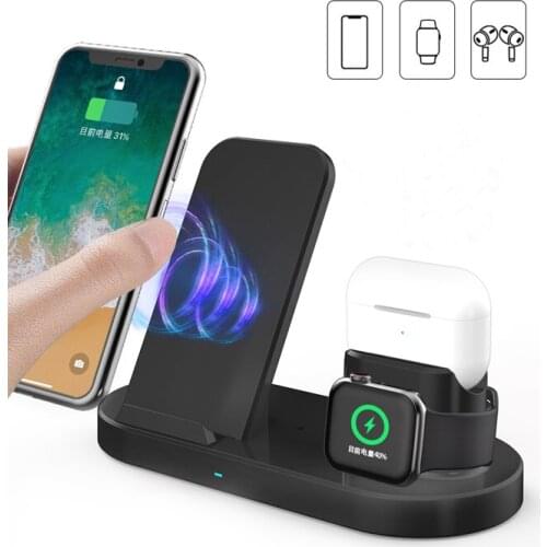 15W 3 IN1 Fast Wireless Charger Bracket for iPhone 12 11 XS Max x 8 Plus Airports Pro Apple Watch 6 5 4 3 Stand Charging