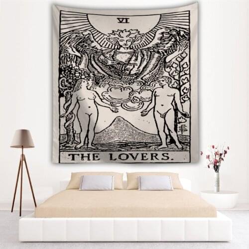 Home Decor Jesus Tapestry Wall Hanging Decor Bed Room Backdrop Decoration Witchcraft Hippie Boho Decor Anger Demon Tapestries