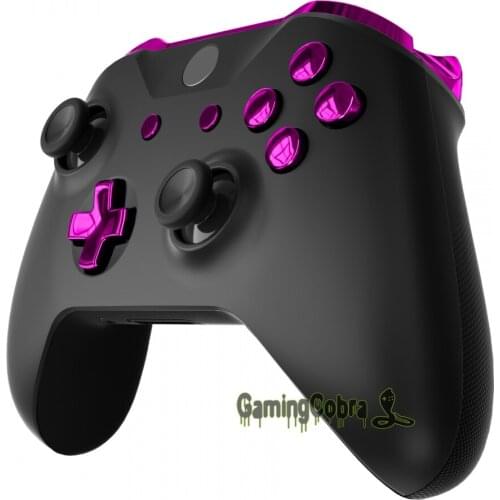 Chrome Purple Full Set Buttons Repair Kits with Tools for XB One S & X Controller (Model 1708)