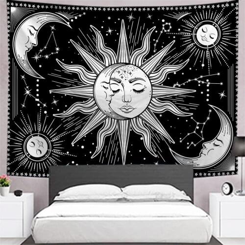 Tapestry Wall Hanging Bohemian Psychedelic Art Tapestry Decorative Background for Living Room Bedroom