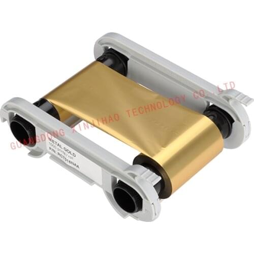 Evolis Primacy/Zenius/Elypso/KC200B/Issengo/EDIKIO FLEX/EDIKIO DUPLEX Card Printer RCT016NAA Metallic Gold Ribbon
