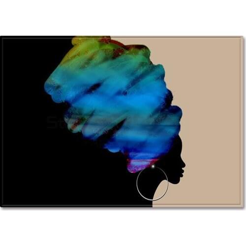 African Girls Portrait Parlor Carpets Bedroom Rugs Shoe Cabinet Mat Soft Non-slip Living Room Area Rug Carpet for Home Decor