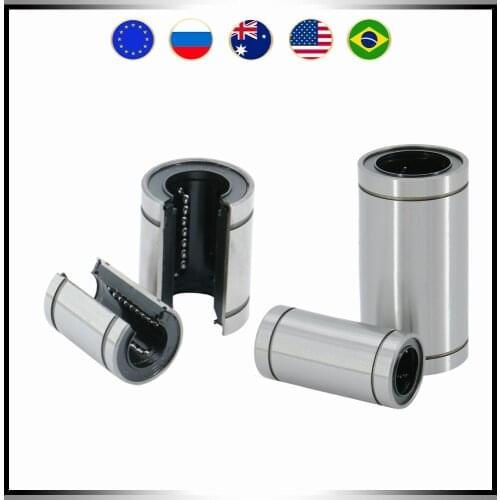 CNC Linear Bearings LM10UU LM12UU LM16UU LM20UU LM10OP LM12OP LM16OP LM20OP for round Rods Liner Rail linear shaft parts