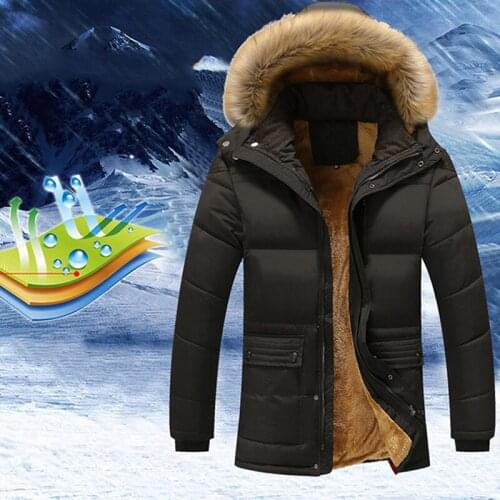 Men Casual Jackets Thicken Coats OverCoat Warm Clothes Plus Size 5XL Winter Windproof Parkas Men Solid Parkas Cotton Padded
