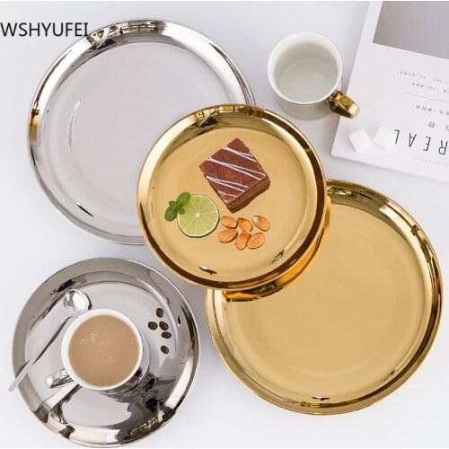 Pure gold plate set western steak dessert tableware exquisite coffee cup tea cup full set of luxury ceramic household tableware